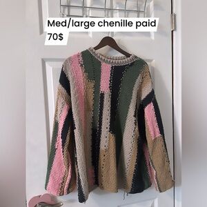 Boutique chenille colorful soft sweater